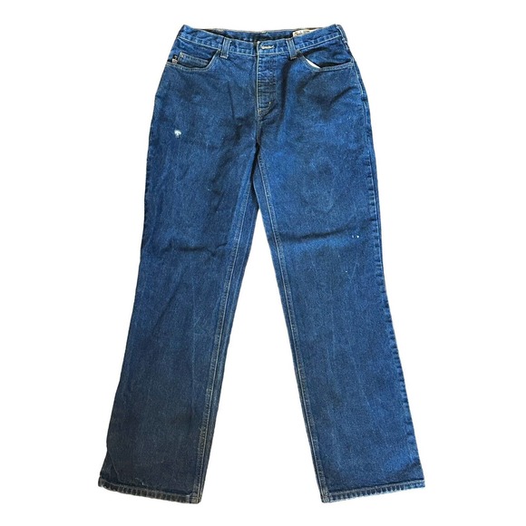 Carhartt FR 34x34 Flame Resistant Mens Carpenter Pocket Blue Denim Jeans 280-83 - Picture 1 of 8